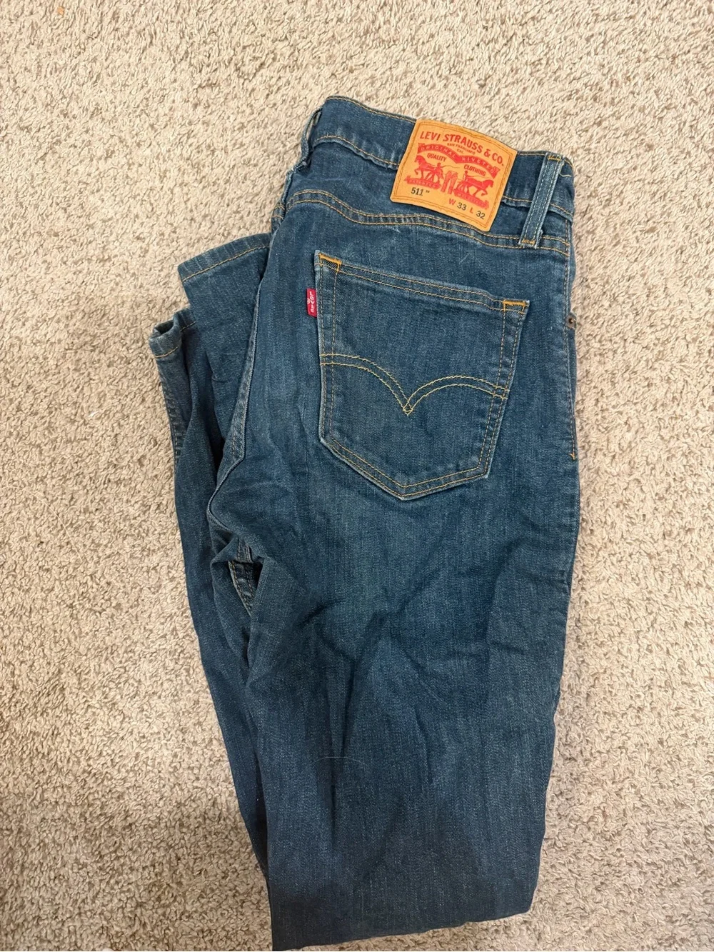 Levi's Men's Dark Blue Slim Straight Jeans